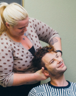 Photo of a neck adjustment